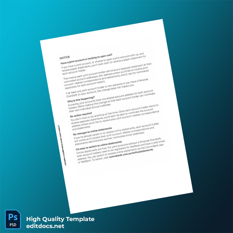 Australia Document Type Template in Word and PDF formats page 6