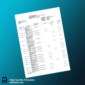 Bangladesh Dutch-Bangla Bank Bank Statement Template in Word and PDF formats