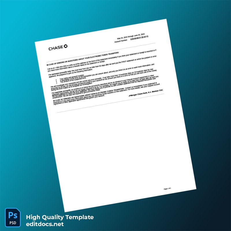 Bank Statement 3 Template in Word and PDF formats page 8