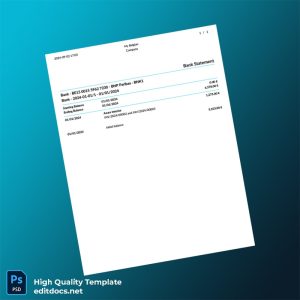 Country_ Bank_Issuer_ Bank Document Type_ Bank Statement Editable Bank Statement Template in Word and PDF formats