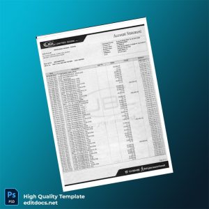 Country_ Bank_Issuer_ Document Type_ Personal Bank Statement Template in Word and PDF formats