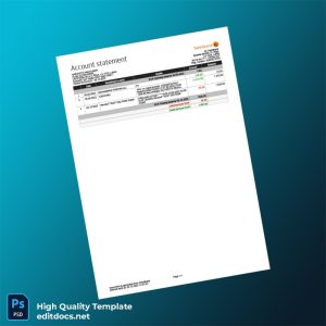 Country_ Bank_Issuer_ Swedbank Document Type_ Bank Statement Editable Bank Statement Template in Word and PDF formats