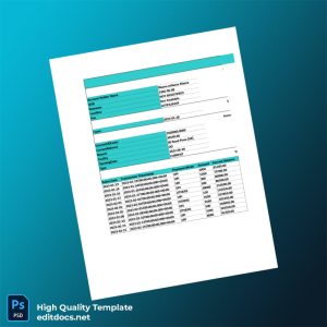 India Finvu Bank Statement Template in Word and PDF formats