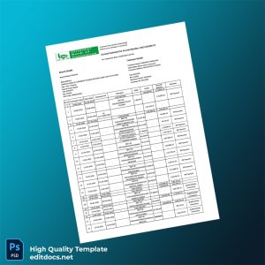 India Oriental Bank of Commerce Bank Statement Template in Word and PDF formats