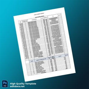 India Summary of Wages From Bank Statement Template in Word and PDF formats