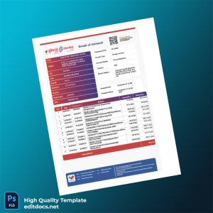 India Union Bank Statement Template in Word and PDF formats