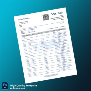 Kenya IM Bank Statement Template in Word and PDF formats