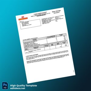 Malaysia AmBank Bank Statement Template in Word and PDF formats