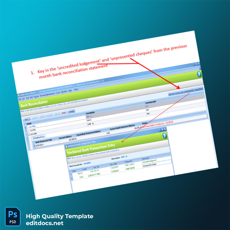 Malaysia CIMB Bank Reconciliation Guide Template in Word and PDF formats page 2