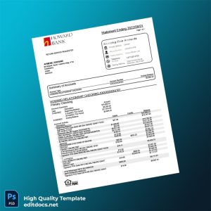 Morocco Document Type_ Bank Statement Editable Bank Statement Template in Word and PDF formats