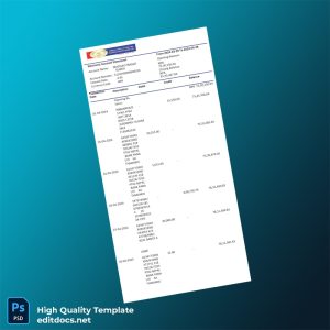 Nepal PTR Bank Statement Template in Word and PDF formats