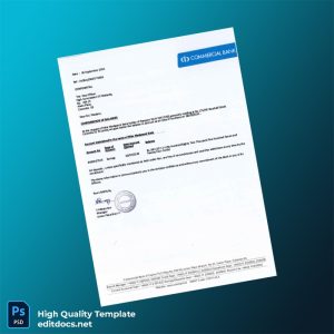 Sri Lanka Commercial Bank of Ceylon PLC Bank Statement Template in Word and PDF formats