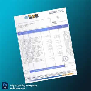 Sri Lanka HNB Bank Statement Template in Word and PDF formats