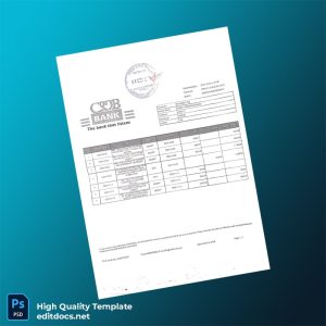 Tanzania CRDB Bank Statement Template in Word and PDF formats