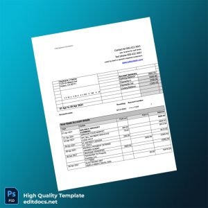 USA Sutton Bank Statement Template in Word and PDF formats