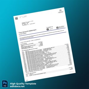 USA Truist Bank Statement Template in Word and PDF formats