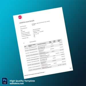 Uganda Absa Bank Statement Template in Word and PDF formats