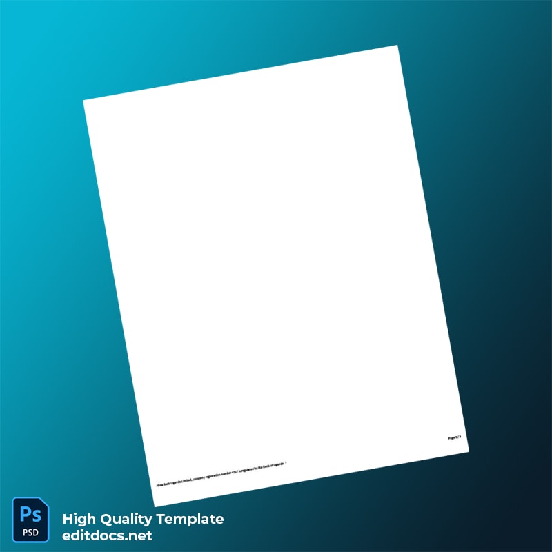 Uganda Absa Bank Statement Template in Word and PDF formats page 3